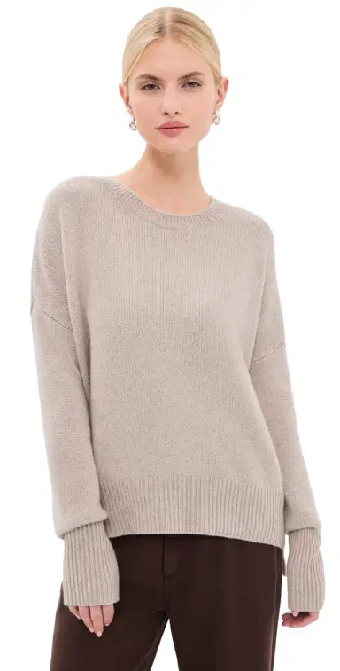 Lisa Yang Mila Cashmere Sweater Sand | Thumbnail 1 Lisa Yang Mila Cashmere Sweater Sand | Thumbnail 1