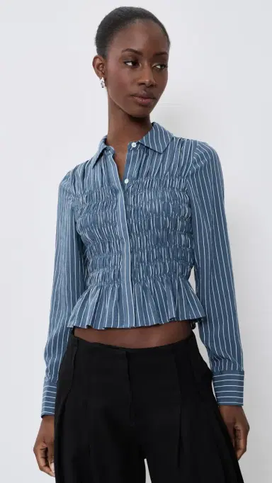 RAILS Bradshaw hirt Washed Indigo tripe | Thumbnail 2 RAILS Bradshaw hirt Washed Indigo tripe | Thumbnail 2