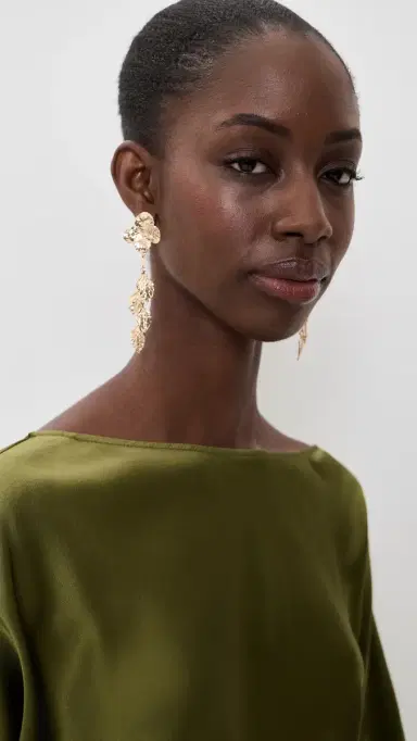 SHASHI Louise Earrings Gold One Size | Thumbnail 3 SHASHI Louise Earrings Gold One Size | Thumbnail 3
