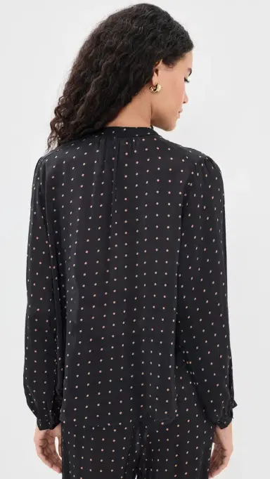 Natalie Martin Collection Tolan hirt Petite Polka Dot Black & Tan | Thumbnail 3 Natalie Martin Collection Tolan hirt Petite Polka Dot Black & Tan | Thumbnail 3