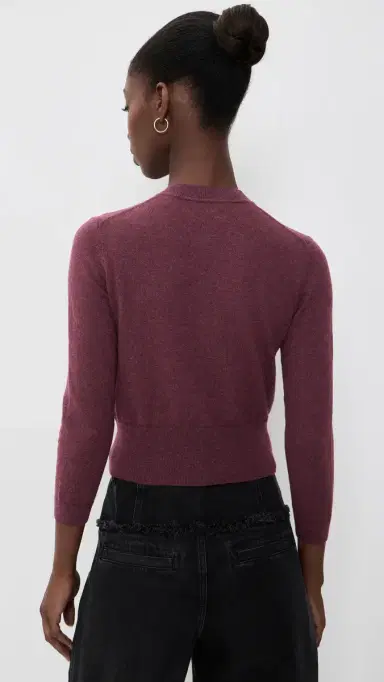 ISABEL MARANT ÉTOILE Newton Cardigan Burgundy | Thumbnail 3 ISABEL MARANT ÉTOILE Newton Cardigan Burgundy | Thumbnail 3