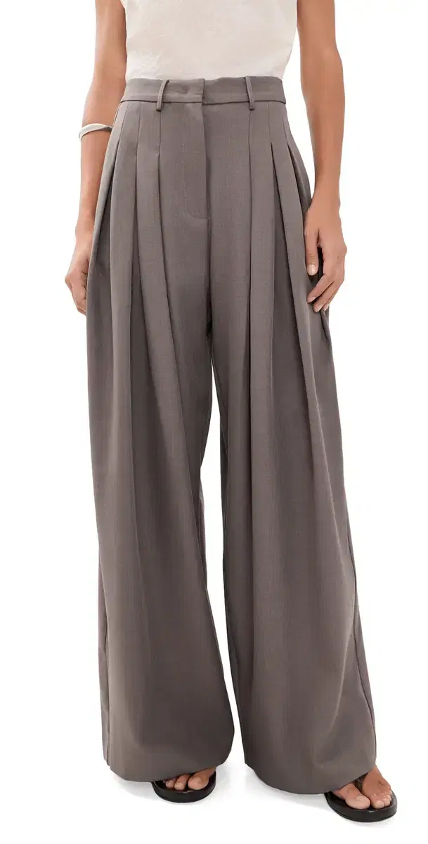 Oversized Wide Leg Pleated Pants Fango Oversized Wide Leg Pleated Pants Fango