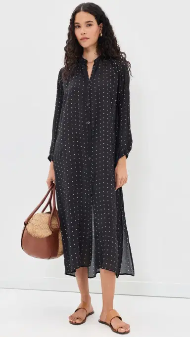 Natalie Martin Collection B Dress Petite Polka Dot Black & Tan | Thumbnail 2 Natalie Martin Collection B Dress Petite Polka Dot Black & Tan | Thumbnail 2