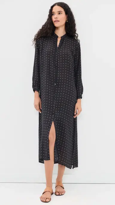 Natalie Martin Collection B Dress Petite Polka Dot Black & Tan | Thumbnail 5 Natalie Martin Collection B Dress Petite Polka Dot Black & Tan | Thumbnail 5