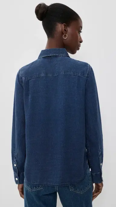 Faherty Tried & Truechambray Classic Buttondown Night agoon Wash | Thumbnail 3 Faherty Tried & Truechambray Classic Buttondown Night agoon Wash | Thumbnail 3