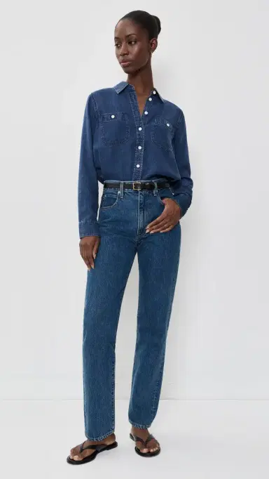 Faherty Tried & Truechambray Classic Buttondown Night agoon Wash | Thumbnail 5 Faherty Tried & Truechambray Classic Buttondown Night agoon Wash | Thumbnail 5