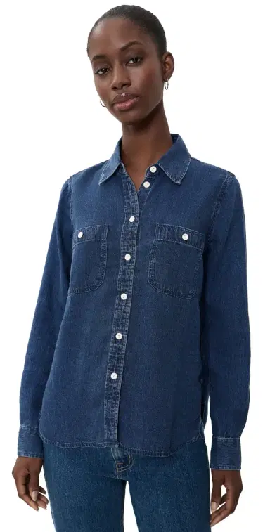 Faherty Tried & Truechambray Classic Buttondown Night agoon Wash | Thumbnail 1 Faherty Tried & Truechambray Classic Buttondown Night agoon Wash | Thumbnail 1