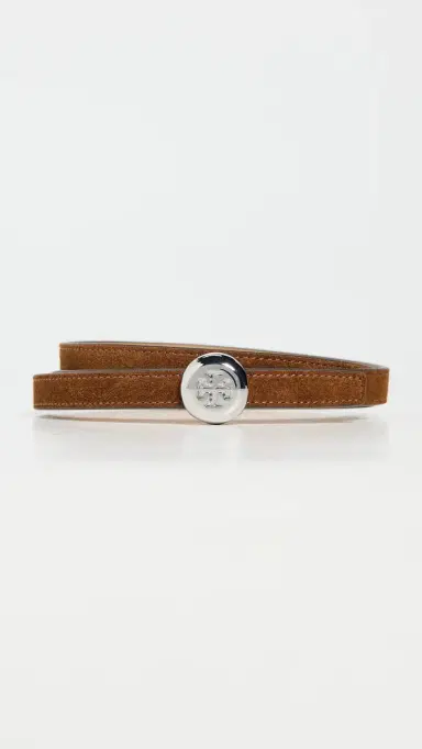 Tory Burch Suede Romy Belt Caramel / Tiramisu / ilver | Thumbnail 2 Tory Burch Suede Romy Belt Caramel / Tiramisu / ilver | Thumbnail 2