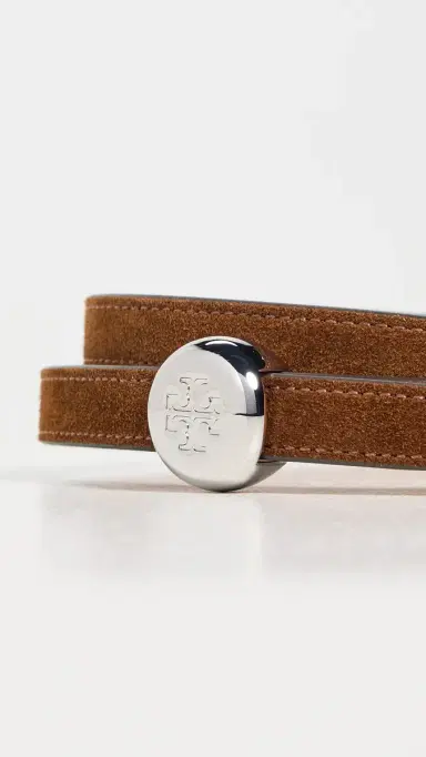 Tory Burch Suede Romy Belt Caramel / Tiramisu / ilver | Thumbnail 4 Tory Burch Suede Romy Belt Caramel / Tiramisu / ilver | Thumbnail 4
