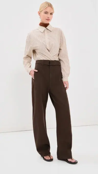 Lemaire Twisted Belted Pants Ristretto | Thumbnail 5 Lemaire Twisted Belted Pants Ristretto | Thumbnail 5