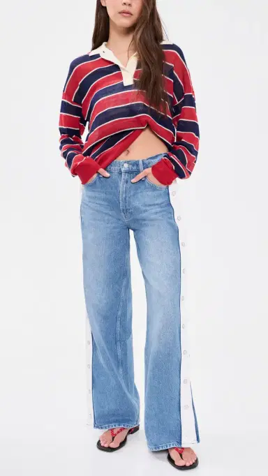 Mother The Stripe Resealable Skimp Jeans | Thumbnail 5 Mother The Stripe Resealable Skimp Jeans | Thumbnail 5