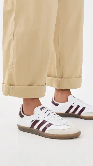 adidas OG Samba Sneakers Ftwr White/Maroon/Gum | Thumbnail 3 adidas OG Samba Sneakers Ftwr White/Maroon/Gum | Thumbnail 3