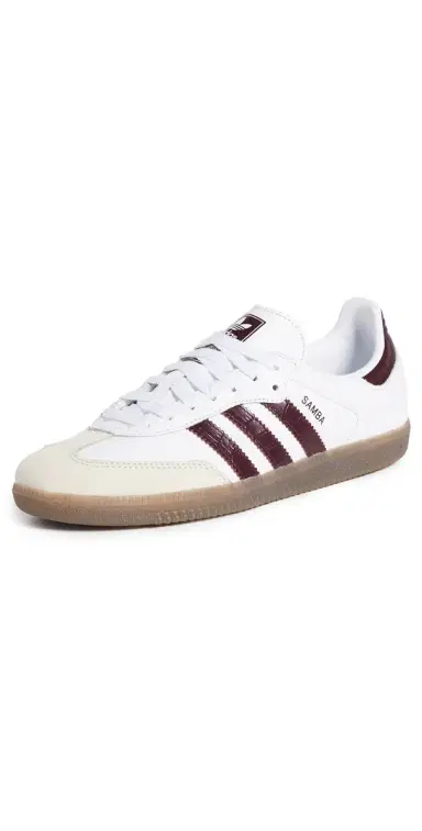 adidas OG Samba Sneakers Ftwr White/Maroon/Gum | Thumbnail 1 adidas OG Samba Sneakers Ftwr White/Maroon/Gum | Thumbnail 1