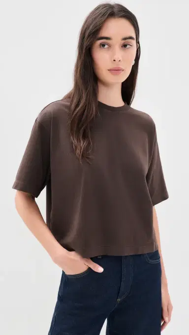 Madewell The Boxy Crop Tee In Allday Jersey Dark Chicory | Thumbnail 2 Madewell The Boxy Crop Tee In Allday Jersey Dark Chicory | Thumbnail 2