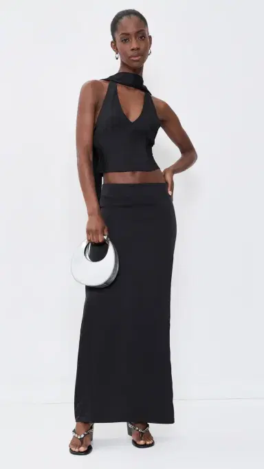 LIONESS Front Row Maxi Skirt Noir | Thumbnail 5 LIONESS Front Row Maxi Skirt Noir | Thumbnail 5