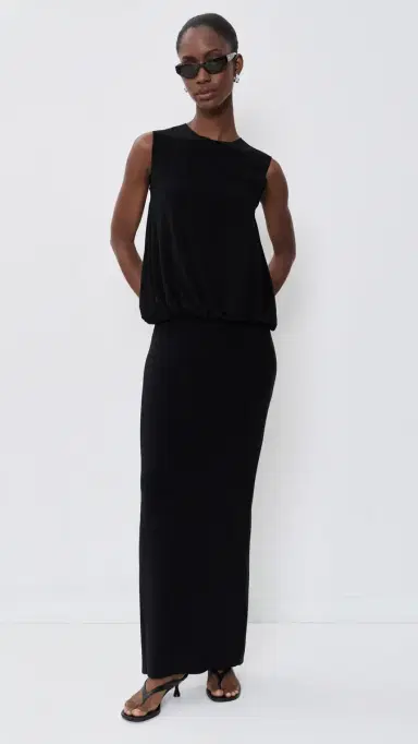 Norma Kamali Babydoll Gown Black | Thumbnail 2 Norma Kamali Babydoll Gown Black | Thumbnail 2