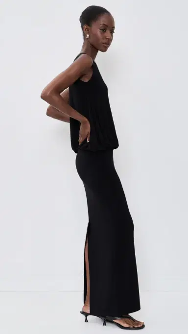 Norma Kamali Babydoll Gown Black | Thumbnail 4 Norma Kamali Babydoll Gown Black | Thumbnail 4