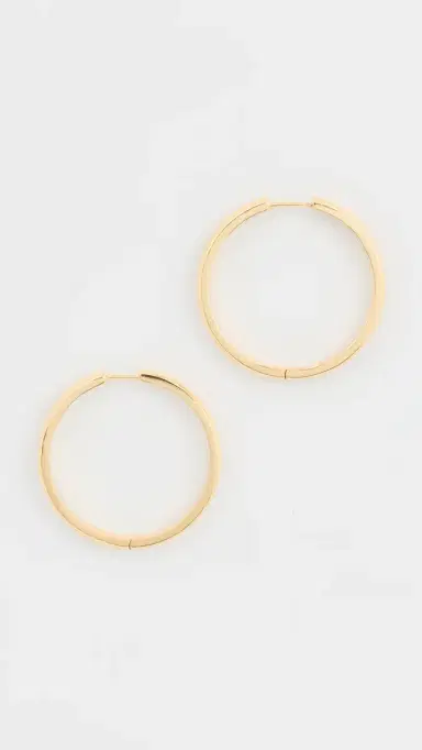 Madewell Perfect Large Hoop Earrings Warm Gold One Size | Thumbnail 2 Madewell Perfect Large Hoop Earrings Warm Gold One Size | Thumbnail 2