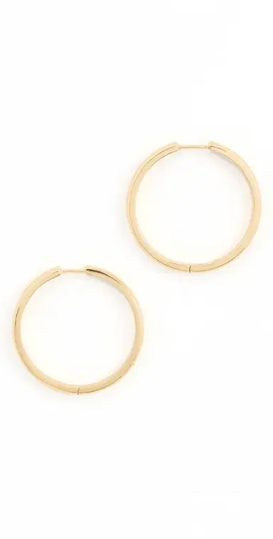 Madewell Perfect Large Hoop Earrings Warm Gold One Size | Thumbnail 1 Madewell Perfect Large Hoop Earrings Warm Gold One Size | Thumbnail 1