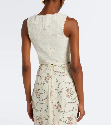 Agua by Agua Bendita Cornalina broderie anglaise cotton bustier top | Thumbnail 2 Agua by Agua Bendita Cornalina broderie anglaise cotton bustier top | Thumbnail 2
