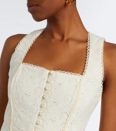 Agua by Agua Bendita Cornalina broderie anglaise cotton bustier top | Thumbnail 4 Agua by Agua Bendita Cornalina broderie anglaise cotton bustier top | Thumbnail 4