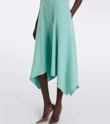 Stella McCartney Draped asymmetric midi dress | Thumbnail 4 Stella McCartney Draped asymmetric midi dress | Thumbnail 4