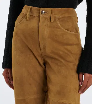 Altuzarra Mills suede straight pants | Thumbnail 4 Altuzarra Mills suede straight pants | Thumbnail 4