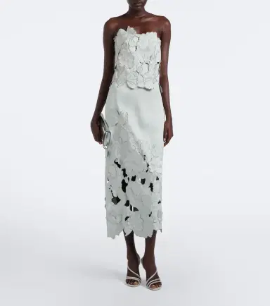 Costarellos Nikola guipure lace midi dress | Thumbnail 3 Costarellos Nikola guipure lace midi dress | Thumbnail 3