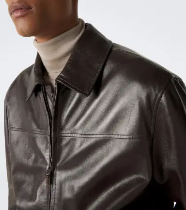 Canali Leather blouson jacket | Thumbnail 4 Canali Leather blouson jacket | Thumbnail 4