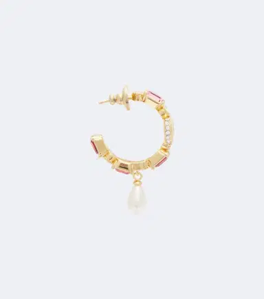 Valentino Ovalette embellished hoop earrings | Thumbnail 3 Valentino Ovalette embellished hoop earrings | Thumbnail 3
