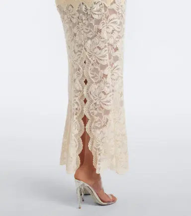 Rabanne Lace and satin maxi dress | Thumbnail 2 Rabanne Lace and satin maxi dress | Thumbnail 2