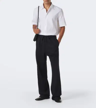 Gucci Web Stripe silk and cotton wide-leg pants | Thumbnail 3 Gucci Web Stripe silk and cotton wide-leg pants | Thumbnail 3