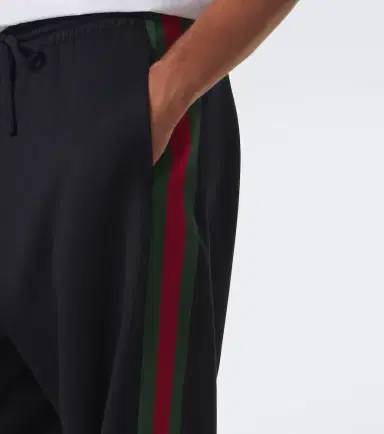 Gucci Web Stripe silk and cotton wide-leg pants | Thumbnail 6 Gucci Web Stripe silk and cotton wide-leg pants | Thumbnail 6