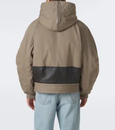 Bottega Veneta Leather-trimmed cotton canvas jacket | Thumbnail 3 Bottega Veneta Leather-trimmed cotton canvas jacket | Thumbnail 3