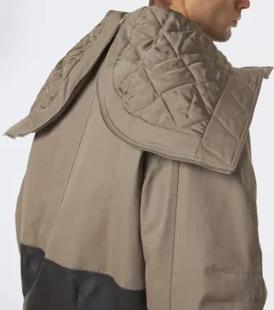 Bottega Veneta Leather-trimmed cotton canvas jacket | Thumbnail 4 Bottega Veneta Leather-trimmed cotton canvas jacket | Thumbnail 4