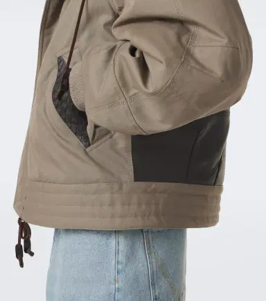 Bottega Veneta Leather-trimmed cotton canvas jacket | Thumbnail 6 Bottega Veneta Leather-trimmed cotton canvas jacket | Thumbnail 6