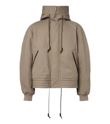 Bottega Veneta Leather-trimmed cotton canvas jacket | Thumbnail 1 Bottega Veneta Leather-trimmed cotton canvas jacket | Thumbnail 1