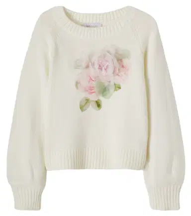 Monnalisa Floral sweater | Thumbnail 1 Monnalisa Floral sweater | Thumbnail 1