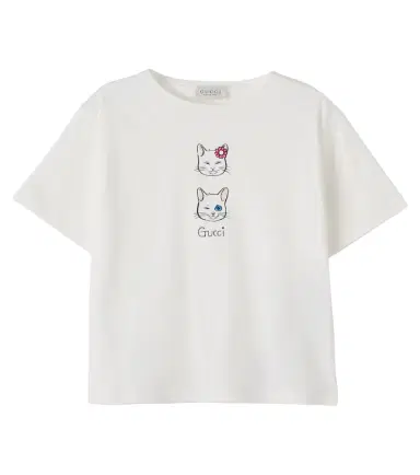 Gucci Kids Printed cotton jersey T-shirt | Thumbnail 1 Gucci Kids Printed cotton jersey T-shirt | Thumbnail 1