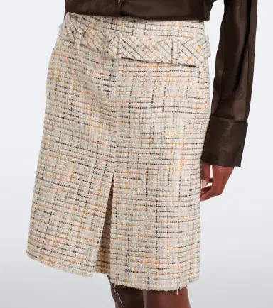 SHUSHU/TONG Belted checked cotton-blend miniskirt | Thumbnail 4 SHUSHU/TONG Belted checked cotton-blend miniskirt | Thumbnail 4