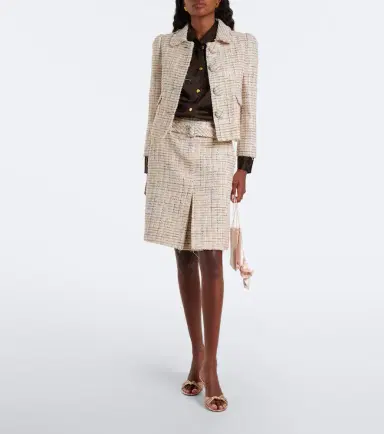 SHUSHU/TONG Belted checked cotton-blend miniskirt | Thumbnail 5 SHUSHU/TONG Belted checked cotton-blend miniskirt | Thumbnail 5
