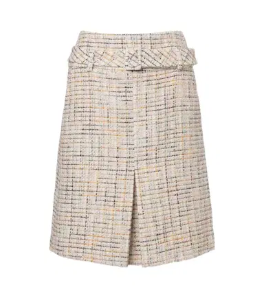 SHUSHU/TONG Belted checked cotton-blend miniskirt | Thumbnail 1 SHUSHU/TONG Belted checked cotton-blend miniskirt | Thumbnail 1