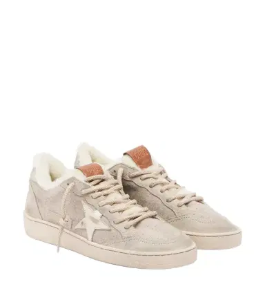 Golden Goose Ball Star suede-trimmed sneakers | Thumbnail 1 Golden Goose Ball Star suede-trimmed sneakers | Thumbnail 1