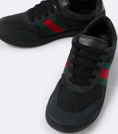 Gucci Screener leather-trimmed sneakers | Thumbnail 2 Gucci Screener leather-trimmed sneakers | Thumbnail 2