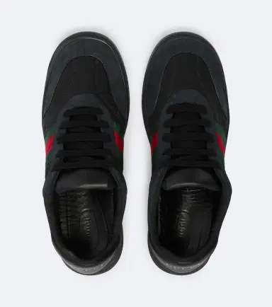 Gucci Screener leather-trimmed sneakers | Thumbnail 4 Gucci Screener leather-trimmed sneakers | Thumbnail 4
