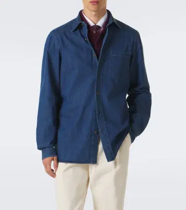 Rubinacci Denim shirt | Thumbnail 6 Rubinacci Denim shirt | Thumbnail 6