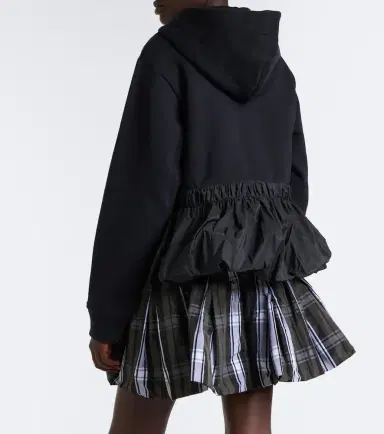 Patou Peplum cotton zip-up hoodie | Thumbnail 4 Patou Peplum cotton zip-up hoodie | Thumbnail 4
