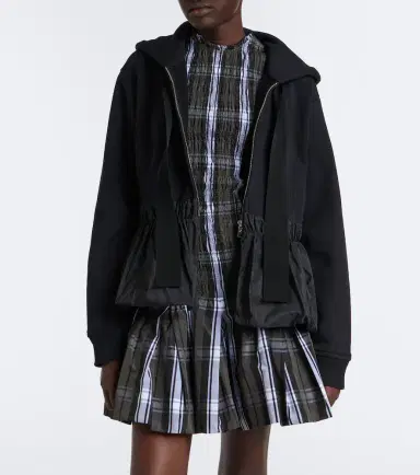 Patou Peplum cotton zip-up hoodie | Thumbnail 6 Patou Peplum cotton zip-up hoodie | Thumbnail 6