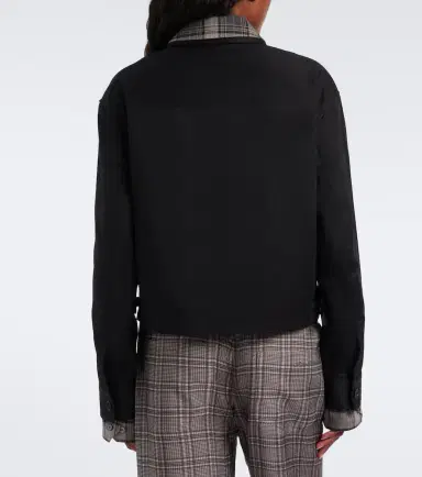 Acne Studios Layered cotton twill jacket | Thumbnail 6 Acne Studios Layered cotton twill jacket | Thumbnail 6