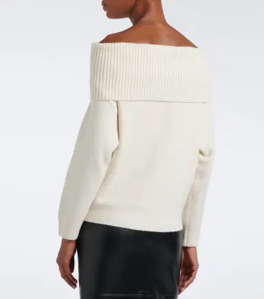 Loulou de Saison Sibyl off-shoulder cashmere-blend sweater | Thumbnail 3 Loulou de Saison Sibyl off-shoulder cashmere-blend sweater | Thumbnail 3